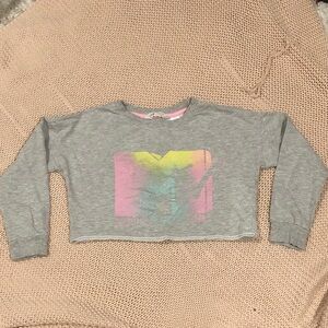 H&M Mtv Graphic Kids Cropped Sweatshirt 9/10 kt3